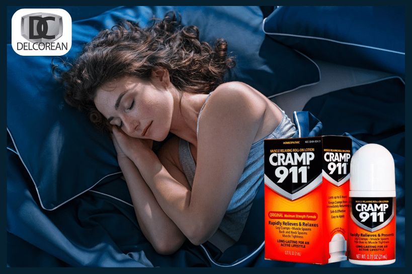 Woman sleeping comfortably after using Cramp911 for nighttime foot cramp relief